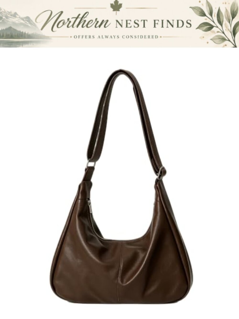 Slouchy Crossbody Shoulder Bag Hobo Purse for Women